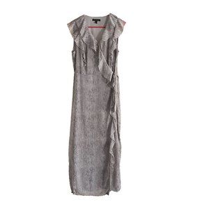 Banana Republic Sleeveless Snake Print Wrap Dress